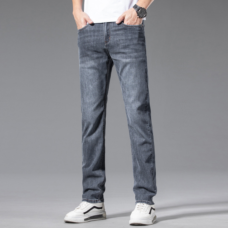 Paul Summer Ice Silk Jeans for Men, Thin Style for Summer 2026, New Straight Slim Fit Stretch Men's Casual Pants