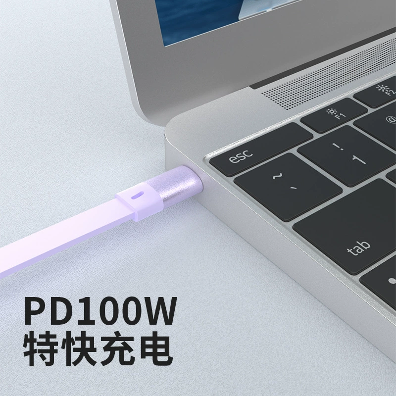 100W PD fast charging cable, 3‑in‑1 Type‑C + Micro + Lightning, retractable, 1-to-3
