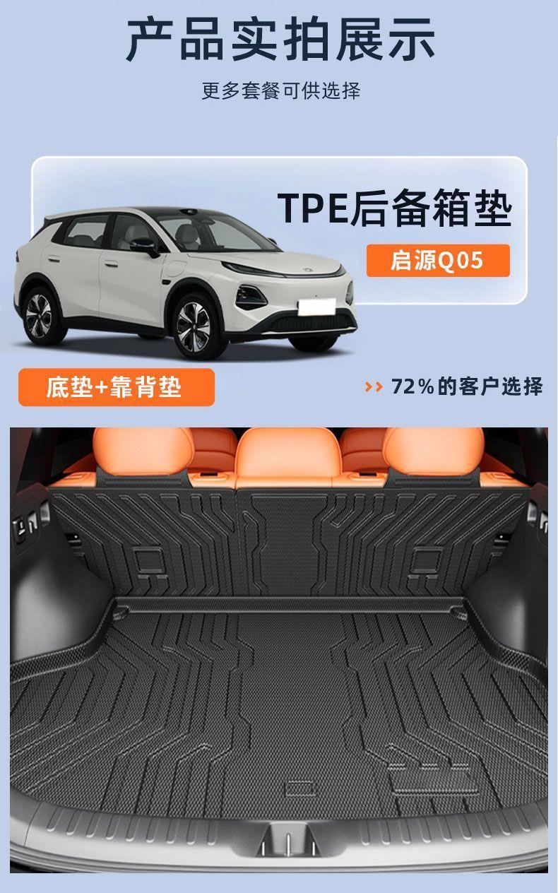 Suitable for Changan Qiyuan Q05, 26 models, TPE full coverage, specialized non-slip and wear-resistant trunk mat, odorless