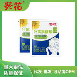 葵花叶黄素蓝莓蒸汽眼罩眼疲劳可用遮光护眼发热眼贴热敷睡眠