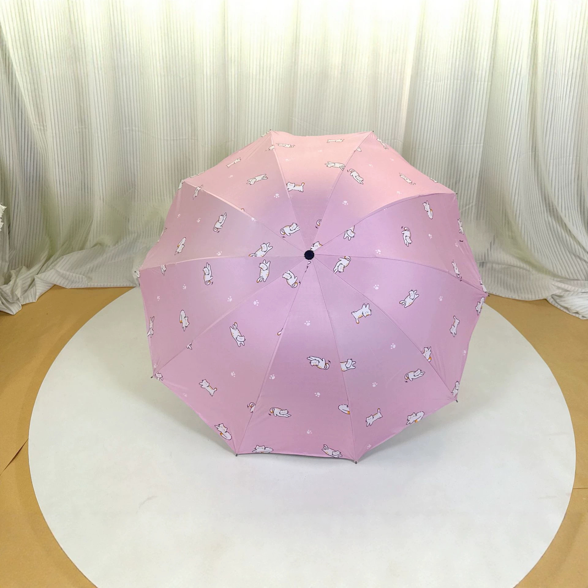 Student Cat Umbrella, Dual-Purpose for Rain and Shine, Cute Cartoon Image, Sun Protection, Uv Protection Umbrella