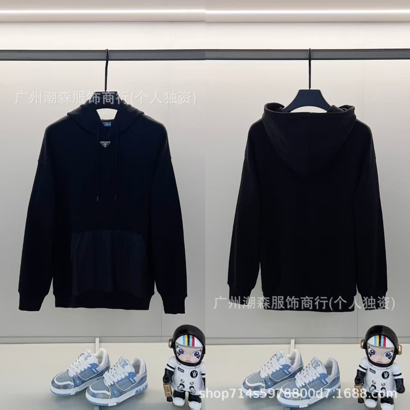 现货PRA高版本2025普家系列新款三角标潮牌长袖连帽卫衣跨境代发|undefined