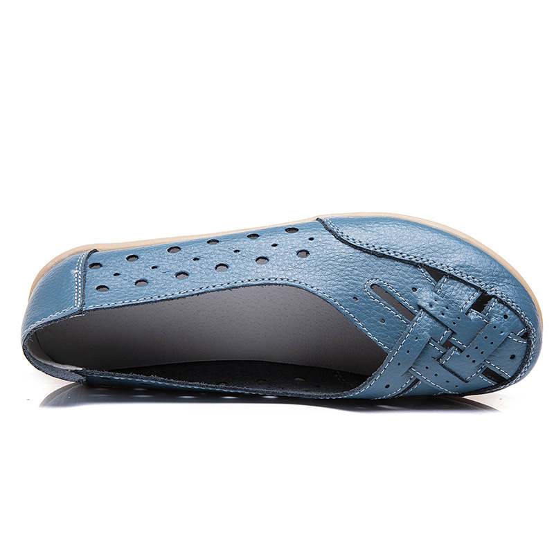 35-46 plus size women's shoes Bird's Nest summer women's shoes hollow closed toe mother's shoes beef tendon massage bottom peas shoes women's shoes