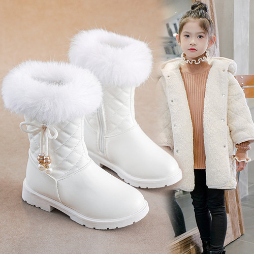 Girls' Boots—Autumn and Winter New Arrival, Korean Style, Thickened and Warm for Older Children, Princess Boots, Cotton Boots, Kids' Snow Boots