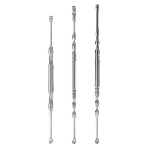 Wholesale Stainless Steel Ear Pick Double-Headed Spiral Ear Pick Ear Cleaner Ear Picking Tool 6-piece Set