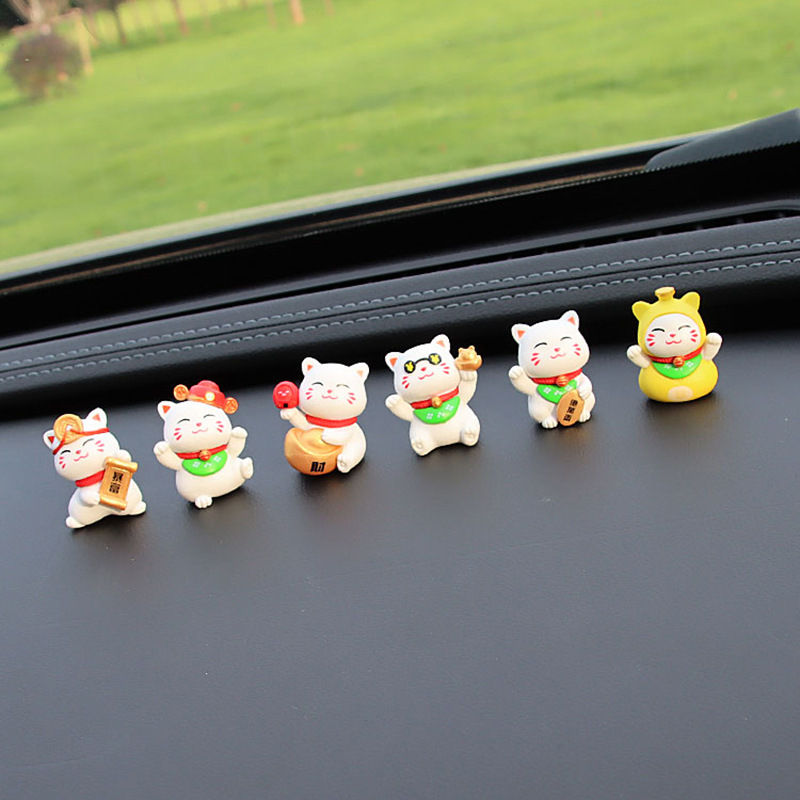 2024 nueva decoración de coche de gato lindo, pantalla de consola central del coche, artículos de decoración interior del coche femenino