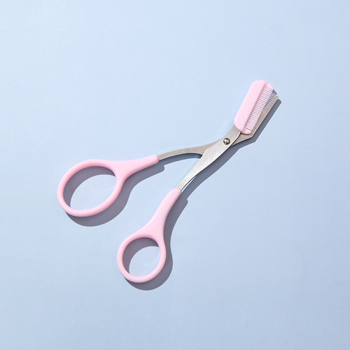 Eyebrow trimming scissors set with eyebrow comb beauty scissors for beginners eyebrow trimmer Korean insert card packaging