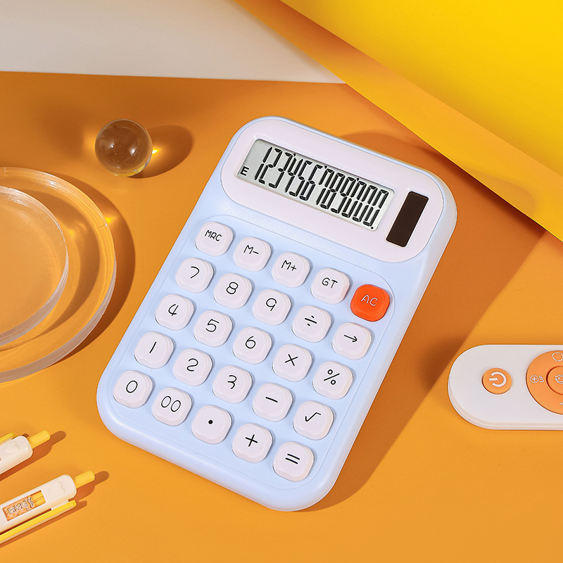 デュアル電源電卓、金融オフィス専用ドーパミンカラーコンピュータ、かわいいポータブル学生算術機|undefined
