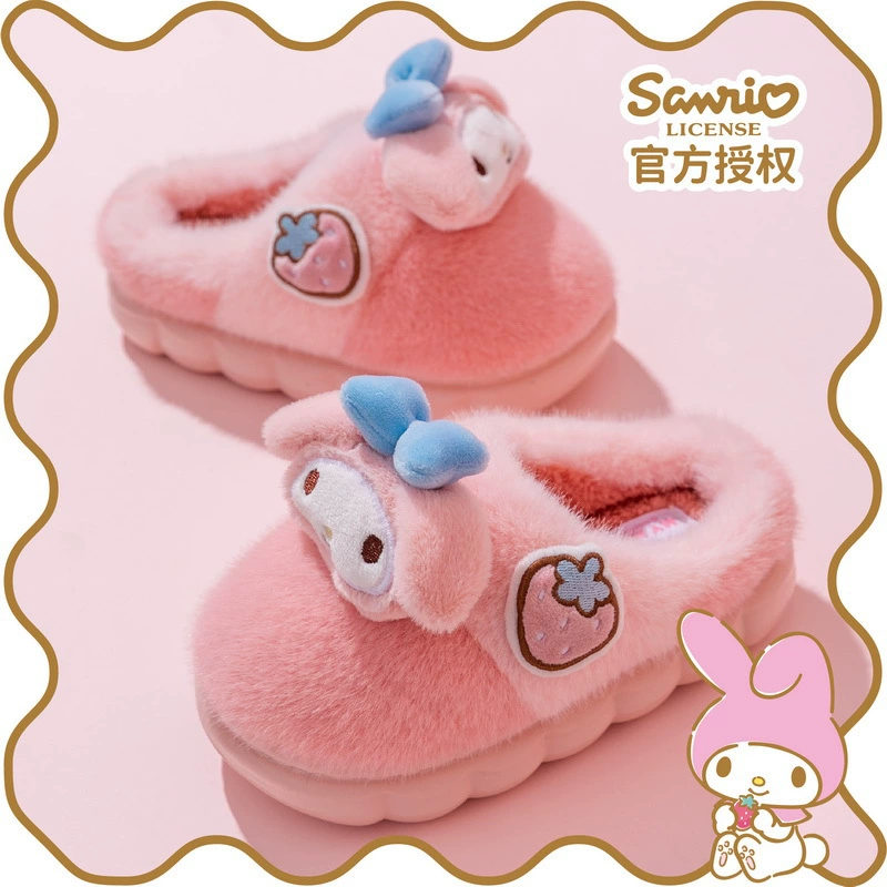 Sanrio хлопчатобумажные тапочки шерстяные тапочки милый мультфильм Kulomi Hello Kitty Крытый дом родитель-ребенок