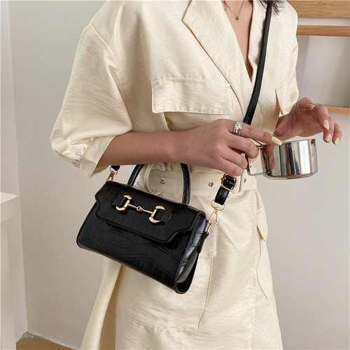 Manufacturer wholesale small handbags for women  new Korean style trendy stone pattern small square bag simple shoulder crossbody bag
