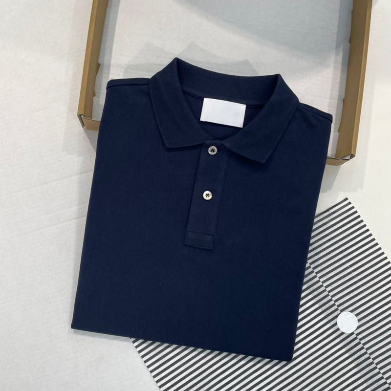 【M.LIVES】25 New ホワイト スモール ラブ 刺繍 半袖 POLO シャツ A270|undefined