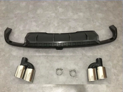 Spoiler | Suitable for 09-24 Audi A4 modified - set-17-19-a4-carbon-color-rear-lip-tail-throat-ordinarysports
