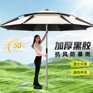 Yuhan Outdoor Parasol Universal Mechanical Arm Crutch Umbrella Thickened Vinyl Camping Umbrella Fishing Umbrella