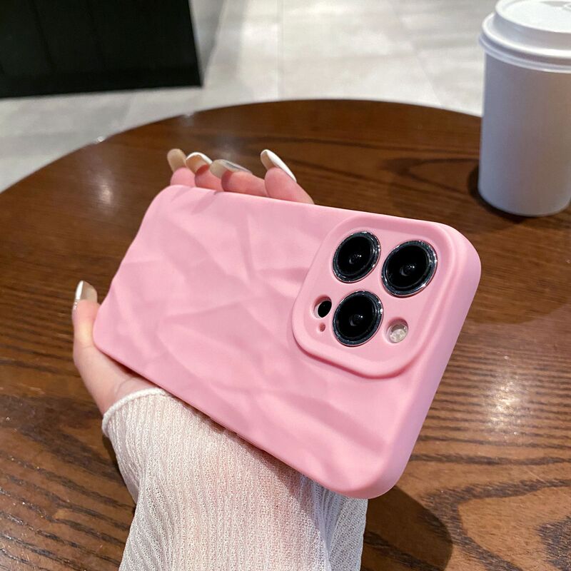 高級感のあるiPhone17/14promax用スマホケース、13/11用マット加工しわ加工、12用ソフトケース、落下防止16|undefined