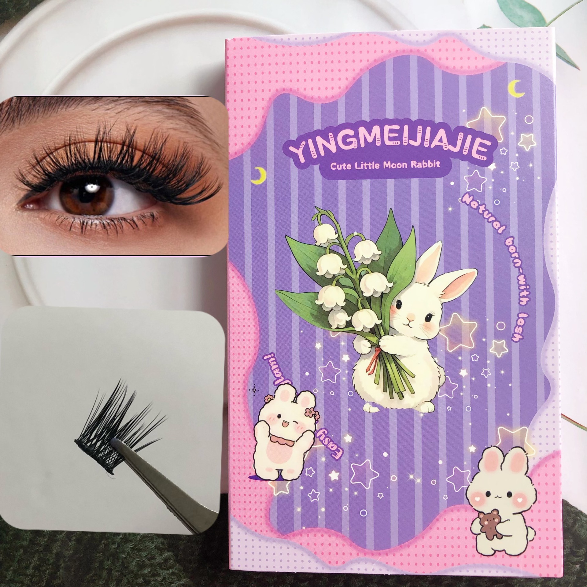 20 filas de paquete de regalo de pestañas falsas transfronterizas YF26 pestañas animadas naturales adecuadas para el juego de roles sin pegamento pestañas falsas