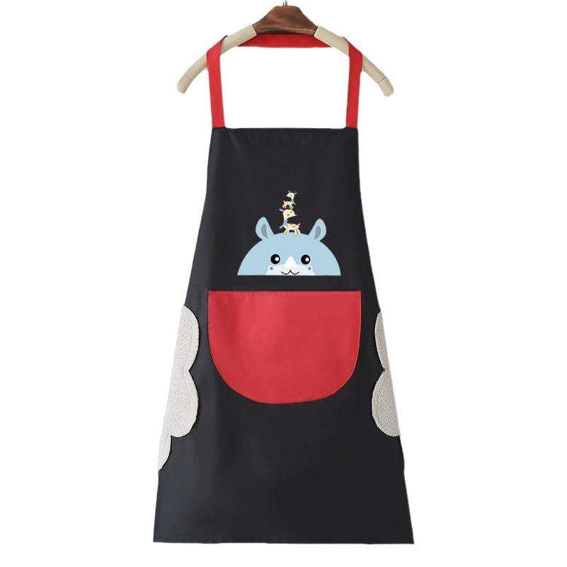 Оптовая водонепроницаемый и противообрастающий фартук вытирание рук Реклама Логотип Рабочая одежда кухня ресторан Талия печать изображение Онлайн Красный