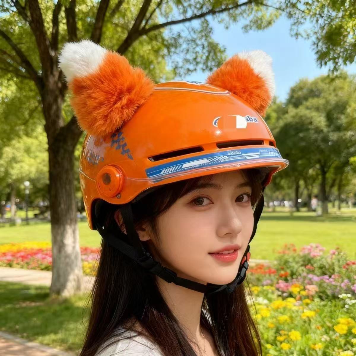 3D Cat and Rabbit Ears Cute Children's Accessories for Delivery Equipment, Motorcycle Full/Half Helmets, Ski and Electric Helmet Decoration