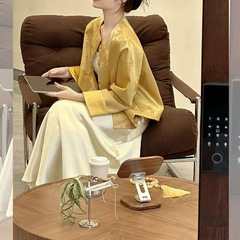 新中式国风黄色外套女秋季2025新款提花刺绣老钱风短款高级感上衣