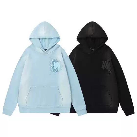 2024 New Autumn and Winter A@Mi Letter Logo Hot Diamond Printed Hooded Sweatshirt for Men and Women, One Piece Wholesale Delivery