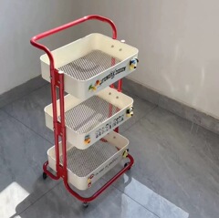 トロリー収納ラック床置き多層可動リビングルームキッチン収納ラック寮スナック収納トロリー卸売
