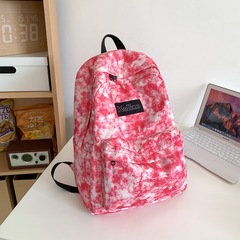 New Style Large Capacity Middle School Student Backpack Wholesale Nylon Double Shoulder Bag Women's Korean Version Printed Gradient Fashion Handbag