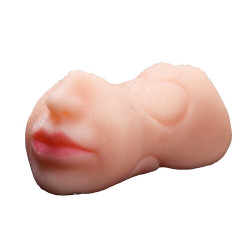 Qianyi factory direct sales men's inverted film airplane cup double-headed famous device double hole with mouth and tongue vaginal buttocks masturbation device