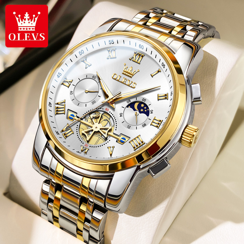 Oris Brand Watch Cross-Border Hot-Selling Multi-Functional Waterproof Quartz Watch Luminous Non-Mechanical Watch Men's Watch