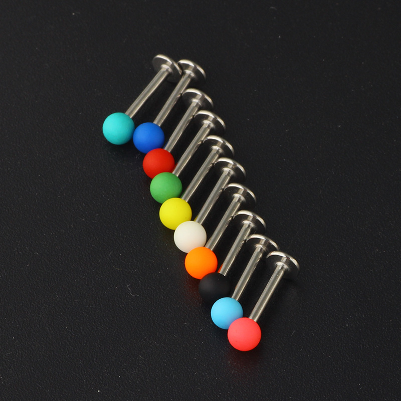 Labret piercing jewelry detail image