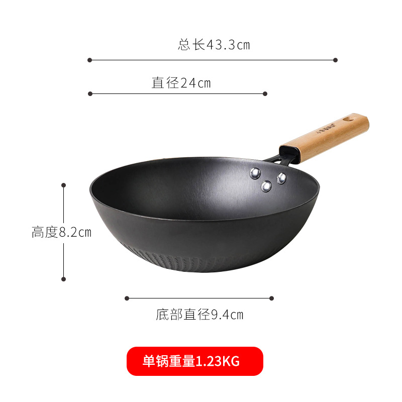24cm Ciclón recolección de energía pequeña wok sola olla