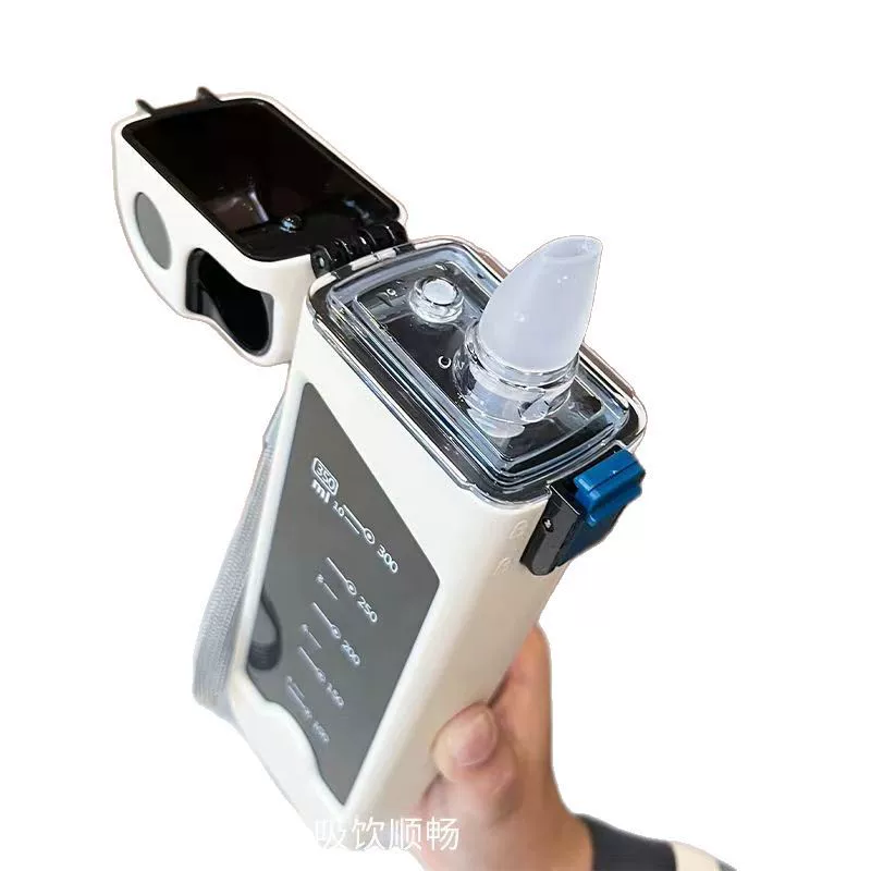 (Cross-border trading), square high quality handheld plastic straw with glass, internet celebrity