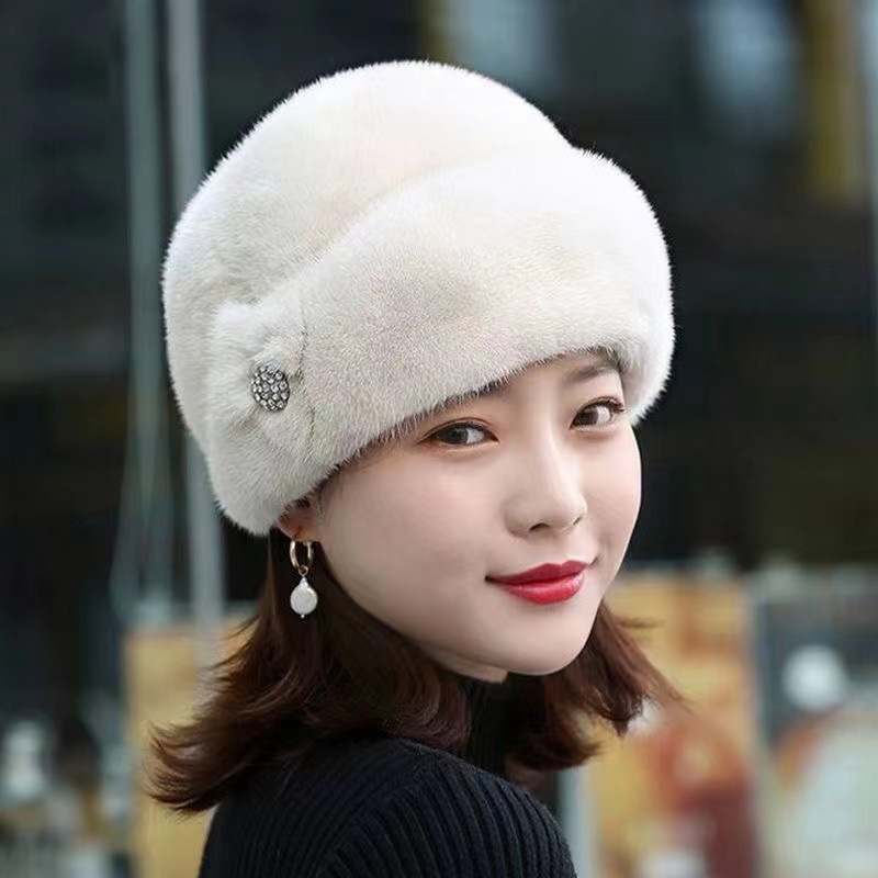 Women's Retro Simple Style Solid Color Rhinestone Eaveless Felt Hat display picture 1