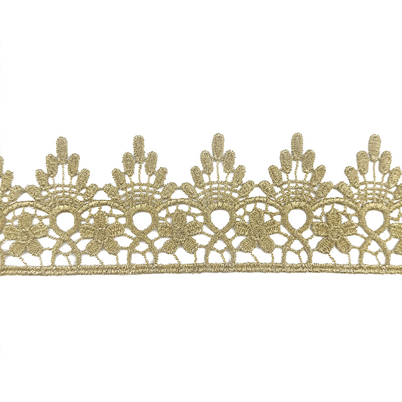 レースdiy金色透かし彫りレース補助材料手作り布芸カーテンロリータ服アクセサリーテーブルクロス生地