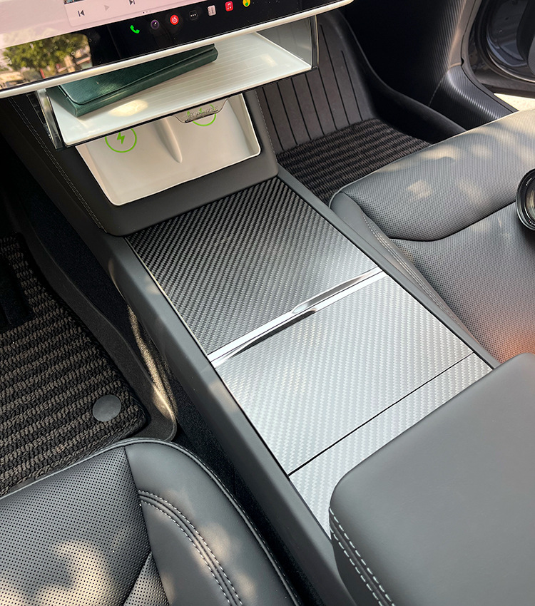 For 25 Tesla Huanxin Model3Y Central Control Box Panel Patch Fur Scratch-resistant Decorative Protective Film