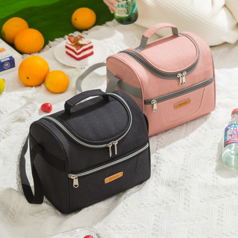 Fabricante de almacenamiento nuevo paquete de aislamiento térmico de doble capa para la fiesta de picnic paquete de aislamiento térmico para estudiantes almuerzo de aislamiento térmico