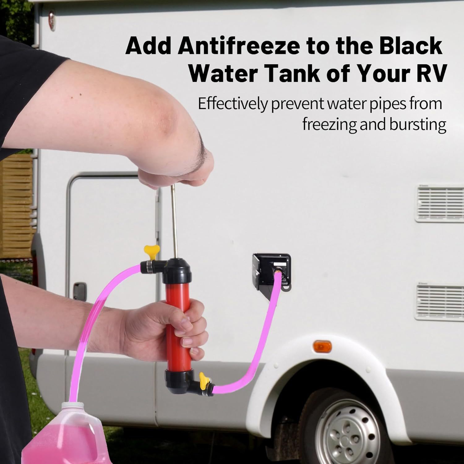 Manual Oil Pump Car Refueling Hose Rv Outdoor Refueling Siphon Pump Transparent Tube with Air Pump