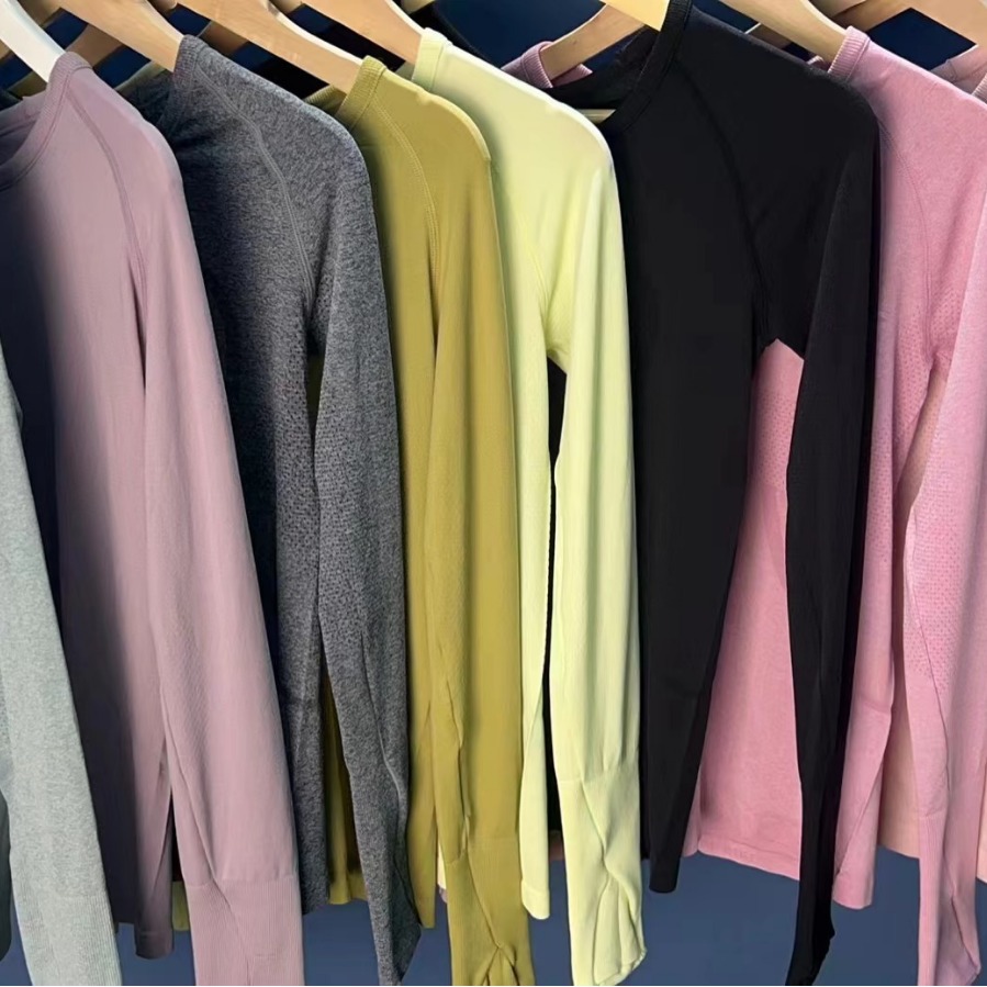 2.0 Women's Sports Quick-Drying Long-Sleeved T-Shirt Yoga Wear Jinlun Elastic Running Fitness Top Bodysuit