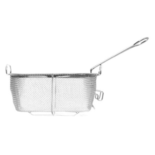 Stainless steel draining basket, stainless steel draining basket, household round Fryer frying basket, foldable side french fries basket