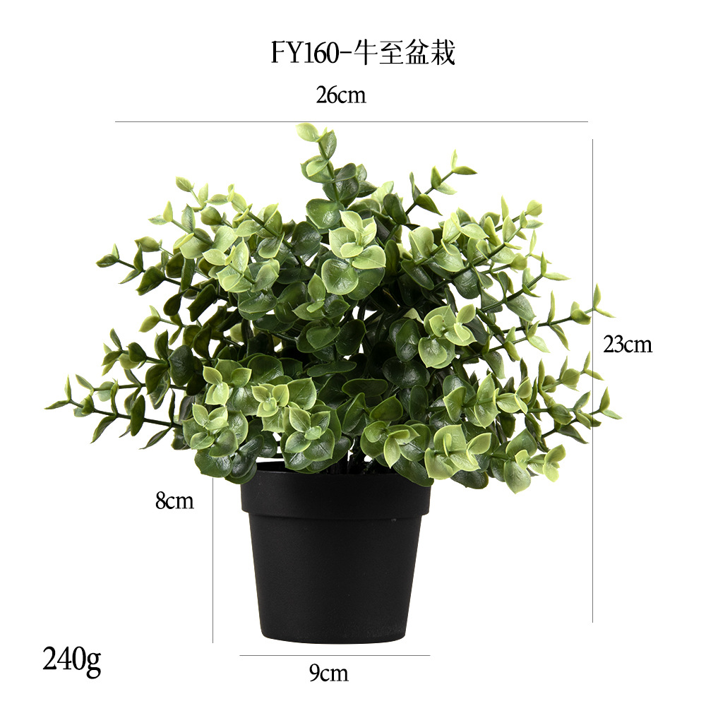 Mini Bonsái de Planta Artificial de Goma Suave para Decoración del Hogar image 40