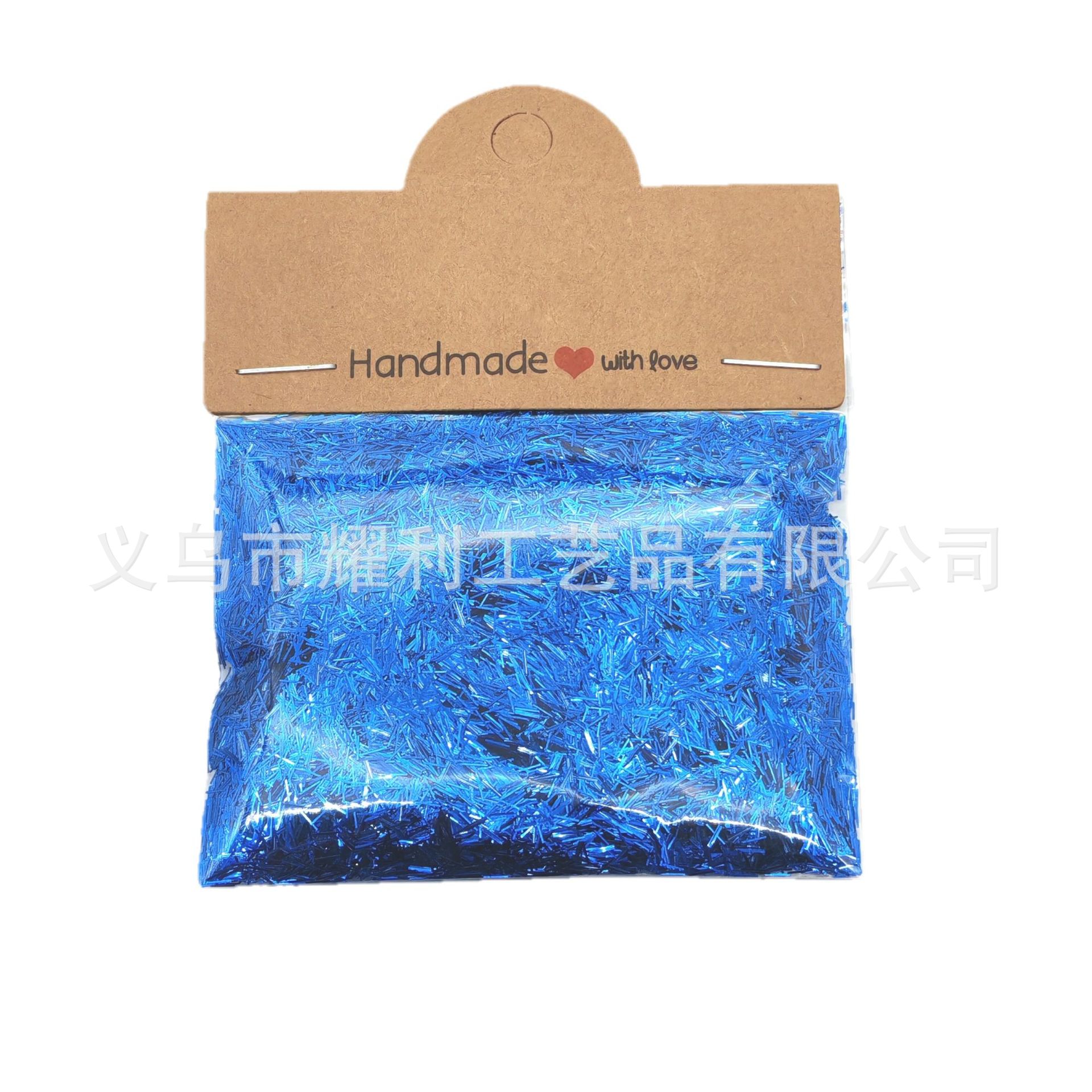 Polvo de cebolla láser de pierna larga pelo de forma especial sequinilla de manicura goteo DIY largo relleno decorativo pet reflectante transfronterizo image 17