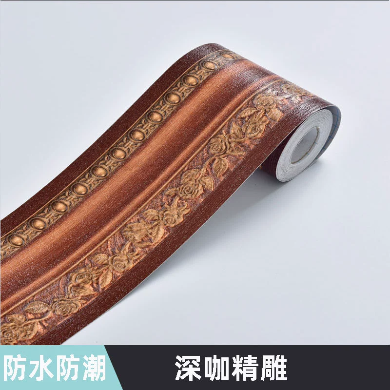 PVC Self-Adhesive Wall Sticker Roll, Waterproof, 10.6 cm × 5 m, Decorative Patterns