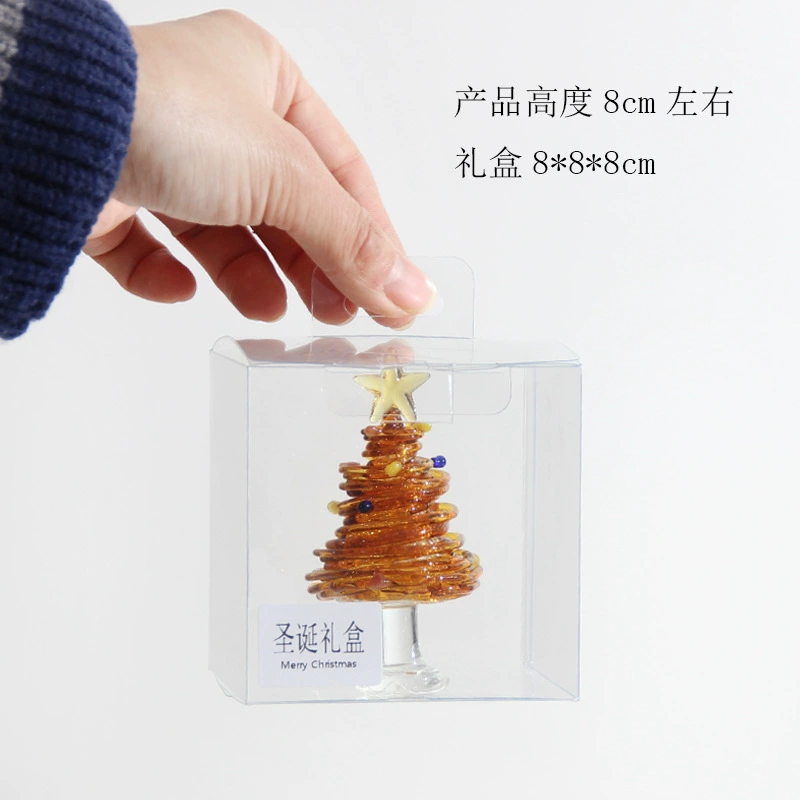 Glass holiday ornament, assorted gift box styles, handmade fragile decorations 4.5–13 cm