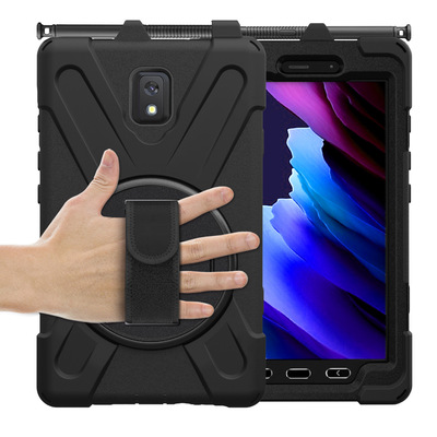 For Samsung T570 tab active3 Protective sleeve 8 T575 rotate Hand Strap Bracket Silicone shell