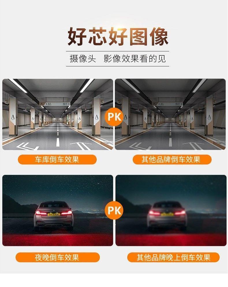 Universal Ahd Vehicle-Mounted Perforated Camera 18.5 Round High-Definition Night Vision Rear View Ccd Reversing Camera Navigation