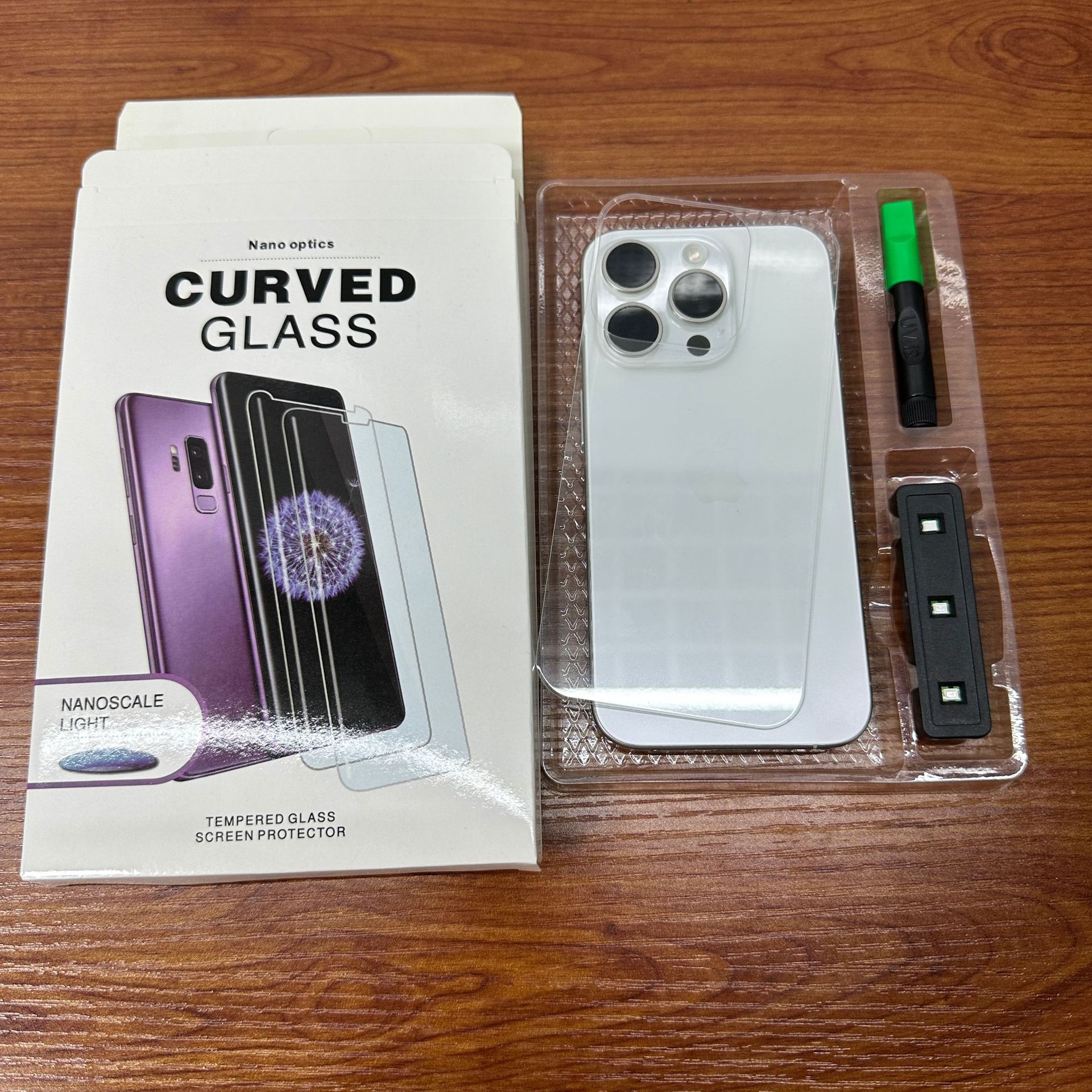 Adecuado para iPhone15Pro película templada película protectora UV película trasera 0,25 alto aluminio Apple 15PROMAX película trasera