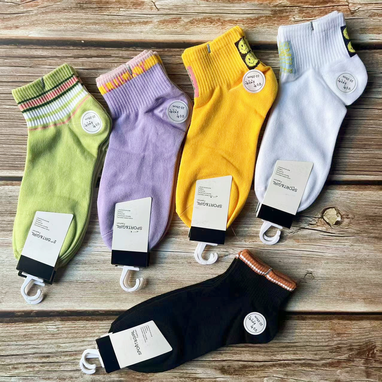 2023新潮款精梳棉短袜春夏季男女运动学院风吸汗船袜详情21