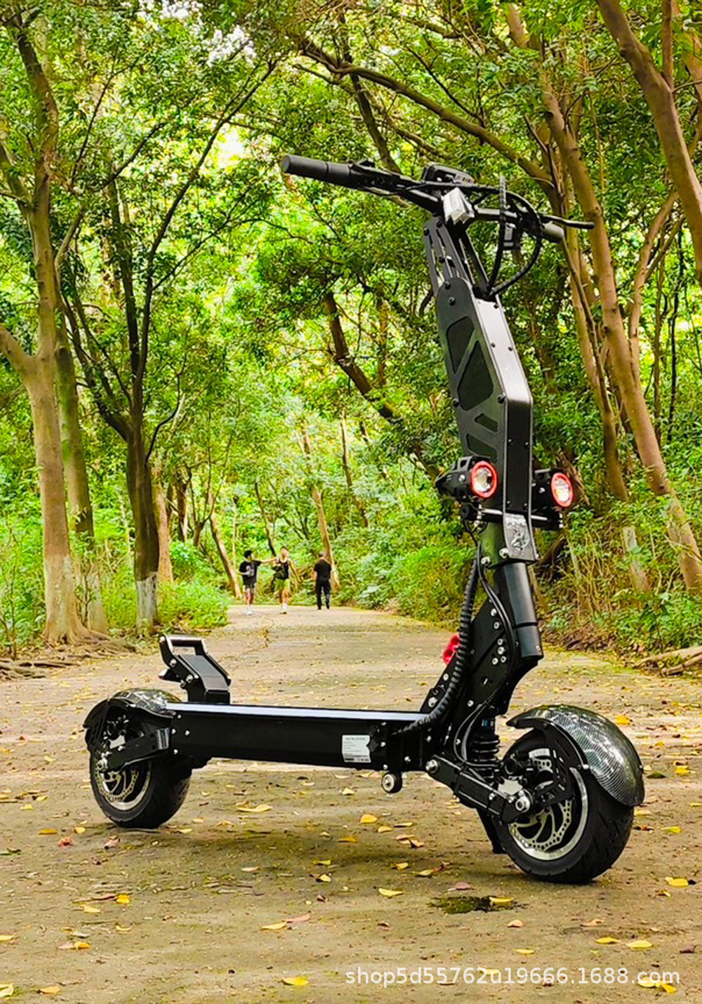 YISHUN dual-drive 72V/6000W off-road electric scooter, foldable, 95 mph speed, long range electric vehicle