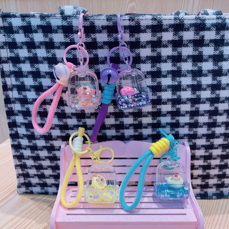 カピバラオイル流砂ボトルアクリルキーホルダーペンダント小さなギフト屋台小物キーホルダー卸売|undefined