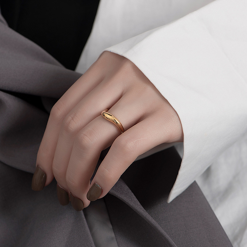 New Korean Style Geometric Irregular Vegetarian Ring Index Finger Ring display picture 9