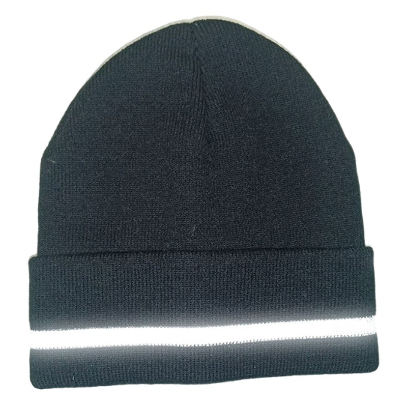 Sombrero de punto Shun Zun, sombrero de tablero de tira reflectante acrílica, abrigo de invierno, luz nocturna, gorro reflectante, sombrero de lana