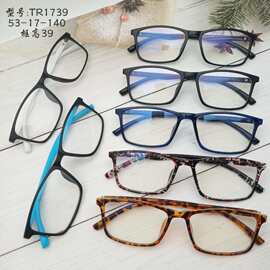 批发超轻tr90眼镜框男女通用黑色镜架配近视全框眼镜茶花玳瑁方框
